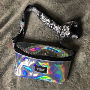 PINK holographic fanny pack